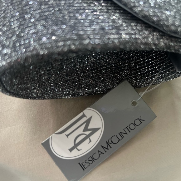 Elegant Silver Sparkle Clutch Bag - Picture 4 of 6